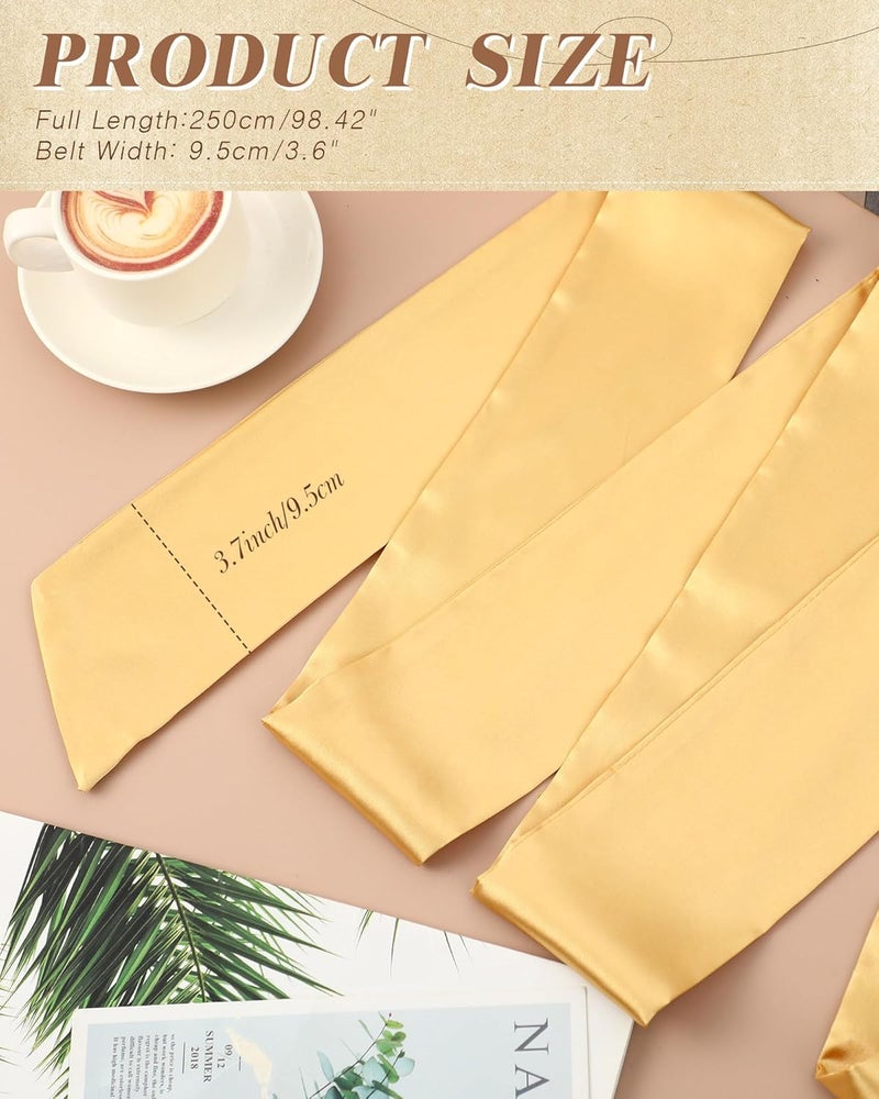 Glitopper Women Satin Waist Belts Dress Sash Waist Belt for Special Occasion Bridal Wedding Prom Formal 3.5'' Wide - Image 2